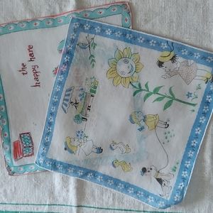 Pair of Vintage Children's Hankies